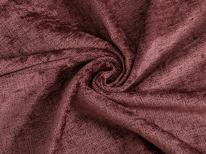 Plum Chenille Upholstery Fabric - Textured & Silky