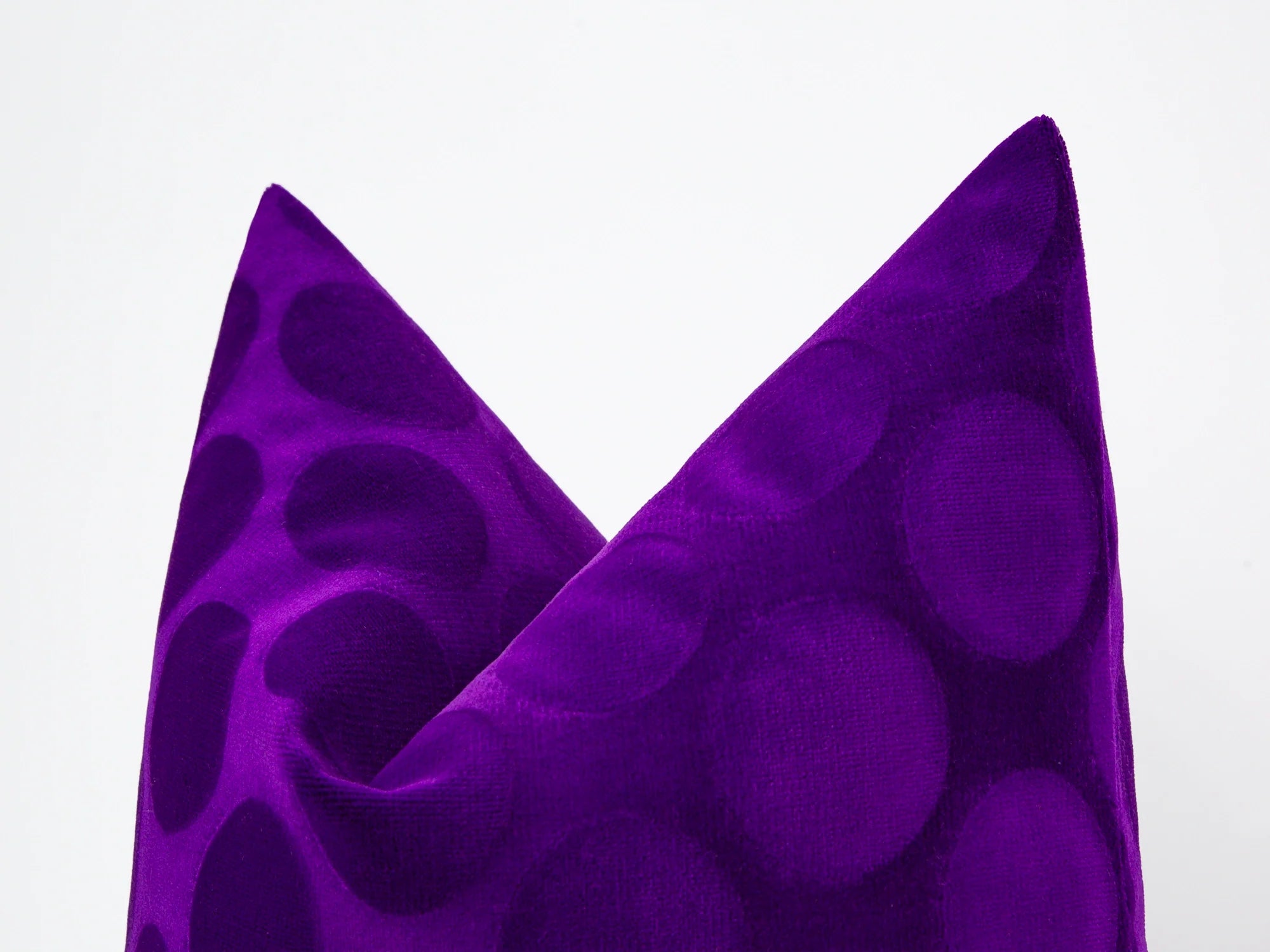 Purple Dotted Velvet Pillow Cover