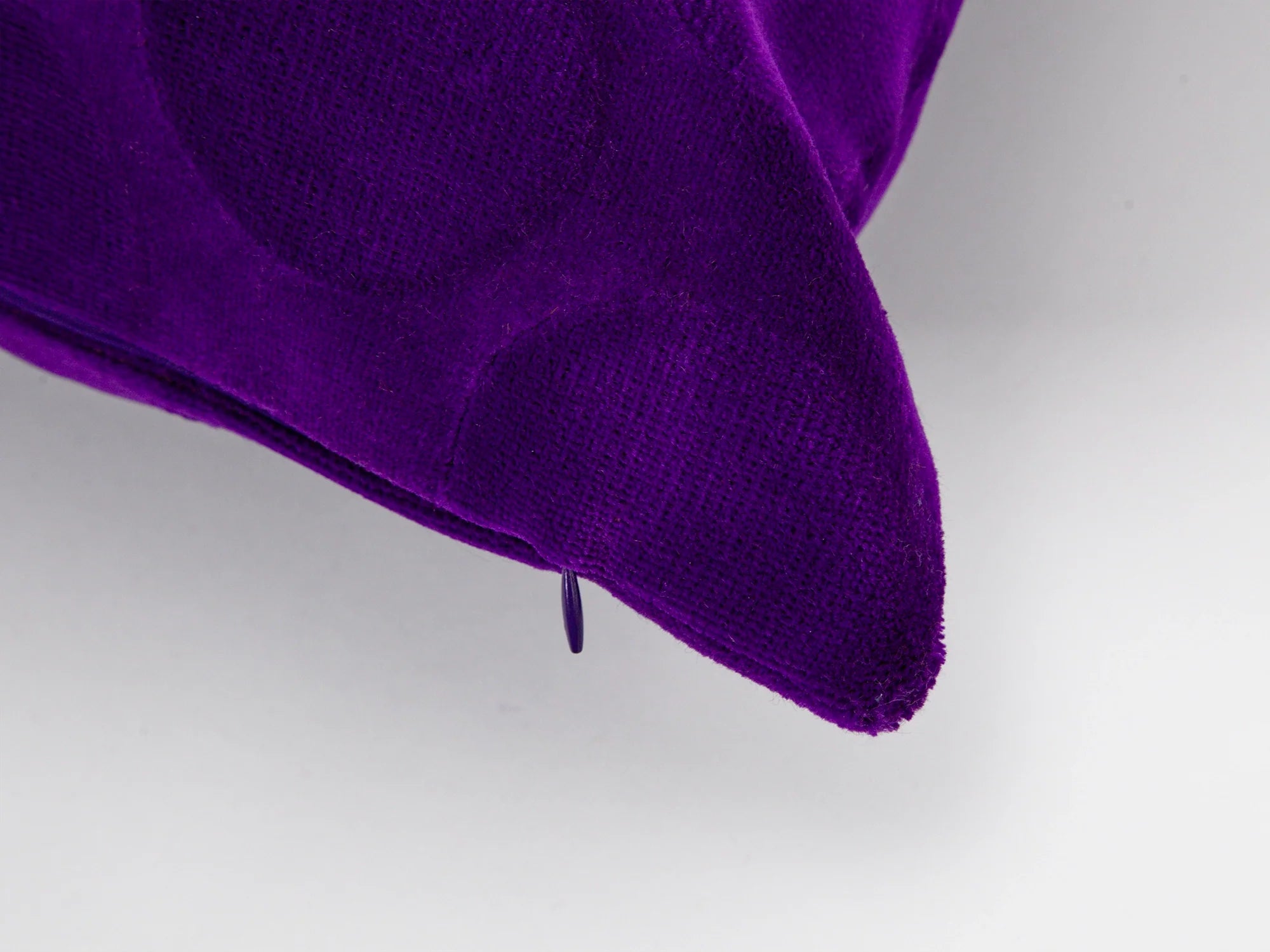 Purple Dotted Velvet Pillow Cover
