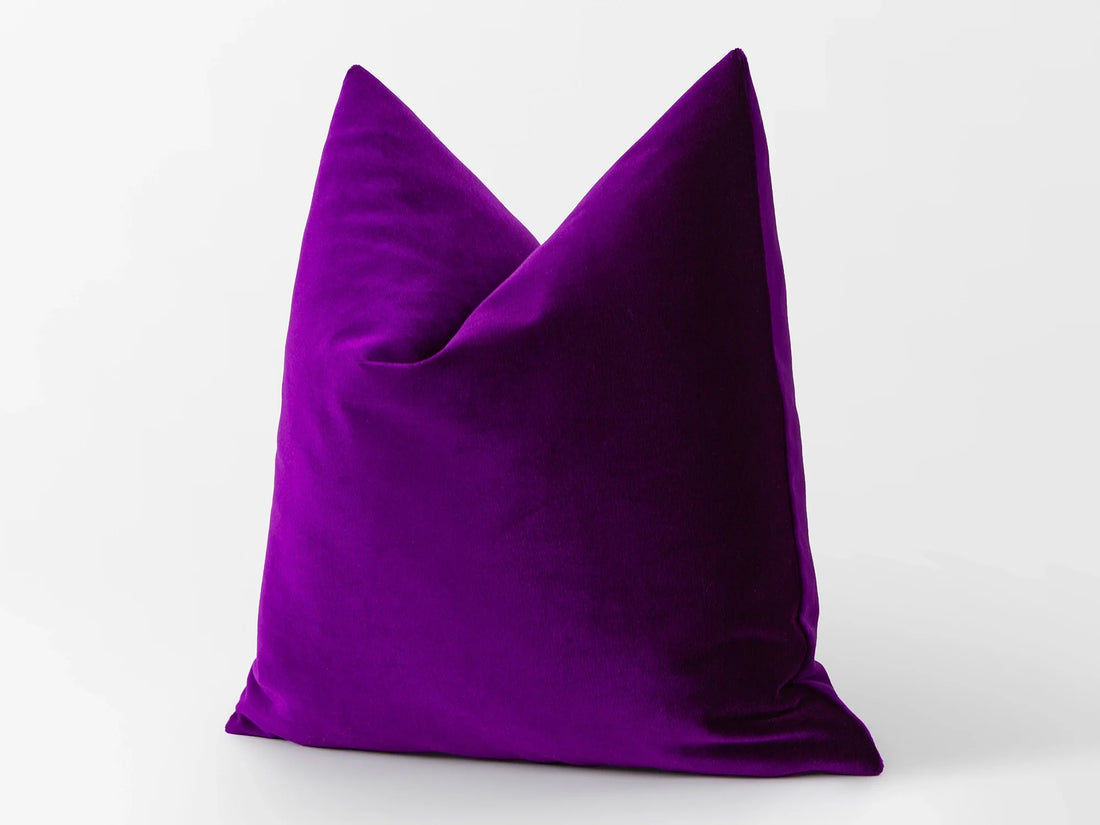 Deep Purple Velvet Pillow Cover
