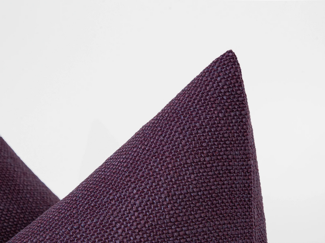 Purple Linen Pillow Cover