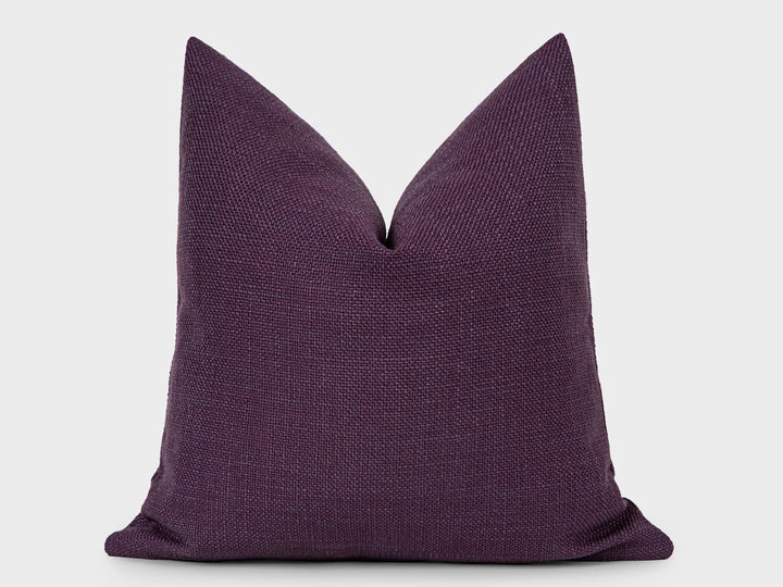 Purple Linen Pillow Cover