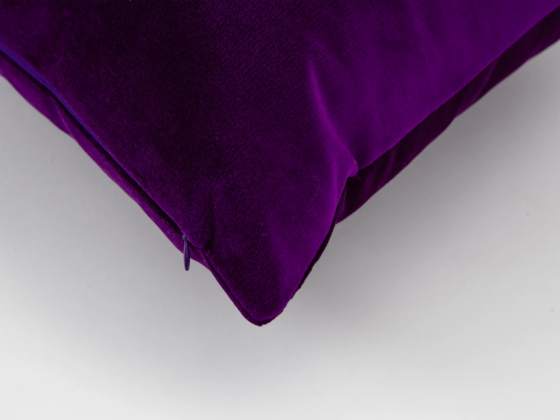 Deep Purple Velvet Pillow Cover