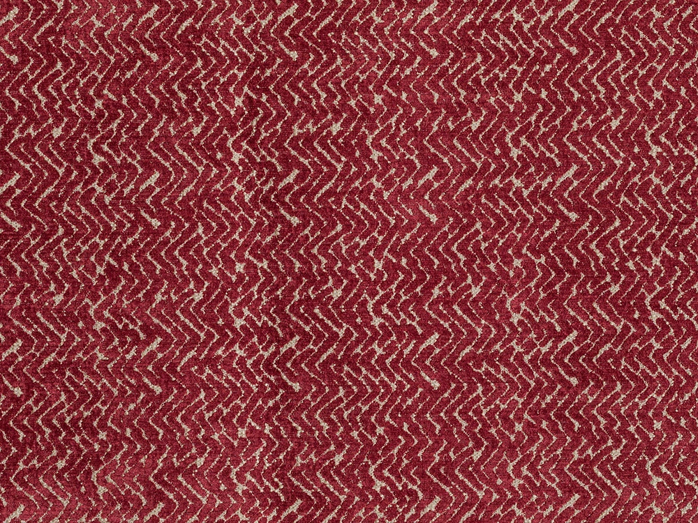 Red Chevron Upholstery Fabric - Textured & Durable