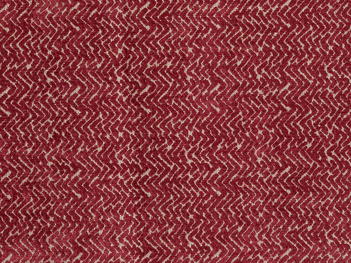 Red Chevron Upholstery Fabric - Textured & Durable