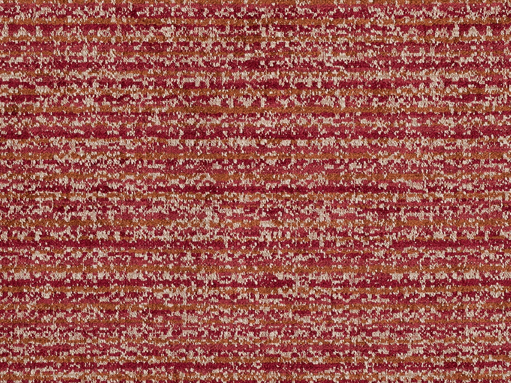 Red Textured Upholstery Fabric - Woven & Striped