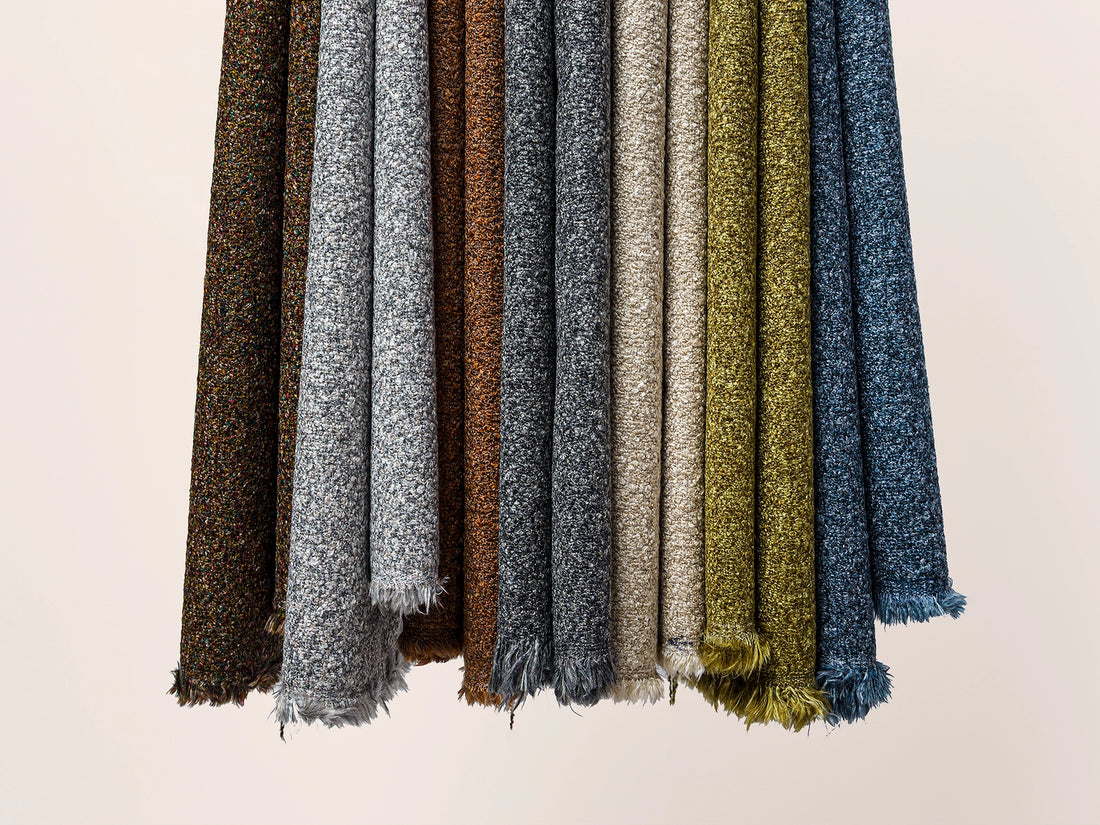 Terracotta Boucle Upholstery Fabric - Warm & Textured