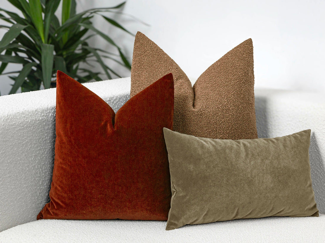 Rust Velvet Pillow Cover