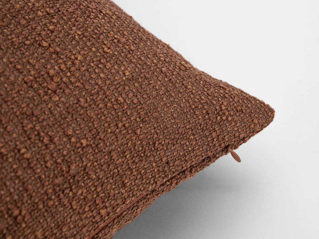Copper Boho Boucle Pillow Cover