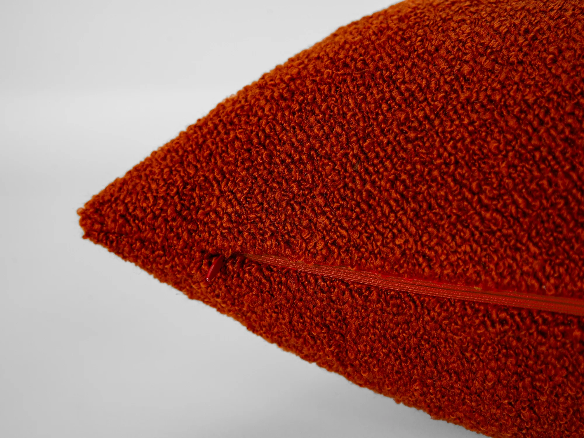 Rust Boucle Pillow Cover