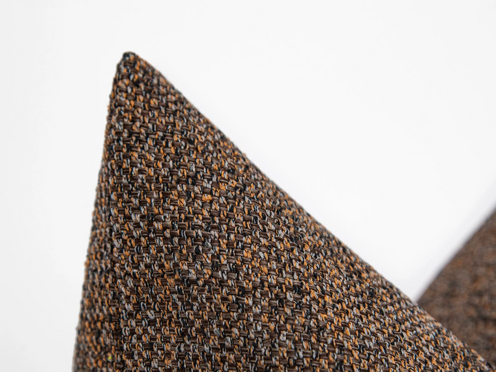 Rust Brown Woven Pillow Cover