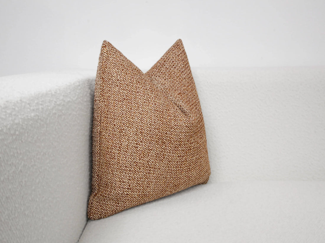 Woven Copper Textured Pillow Cover