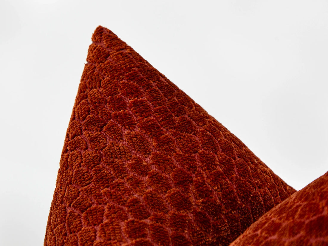 Rust Textured Pillow Cover