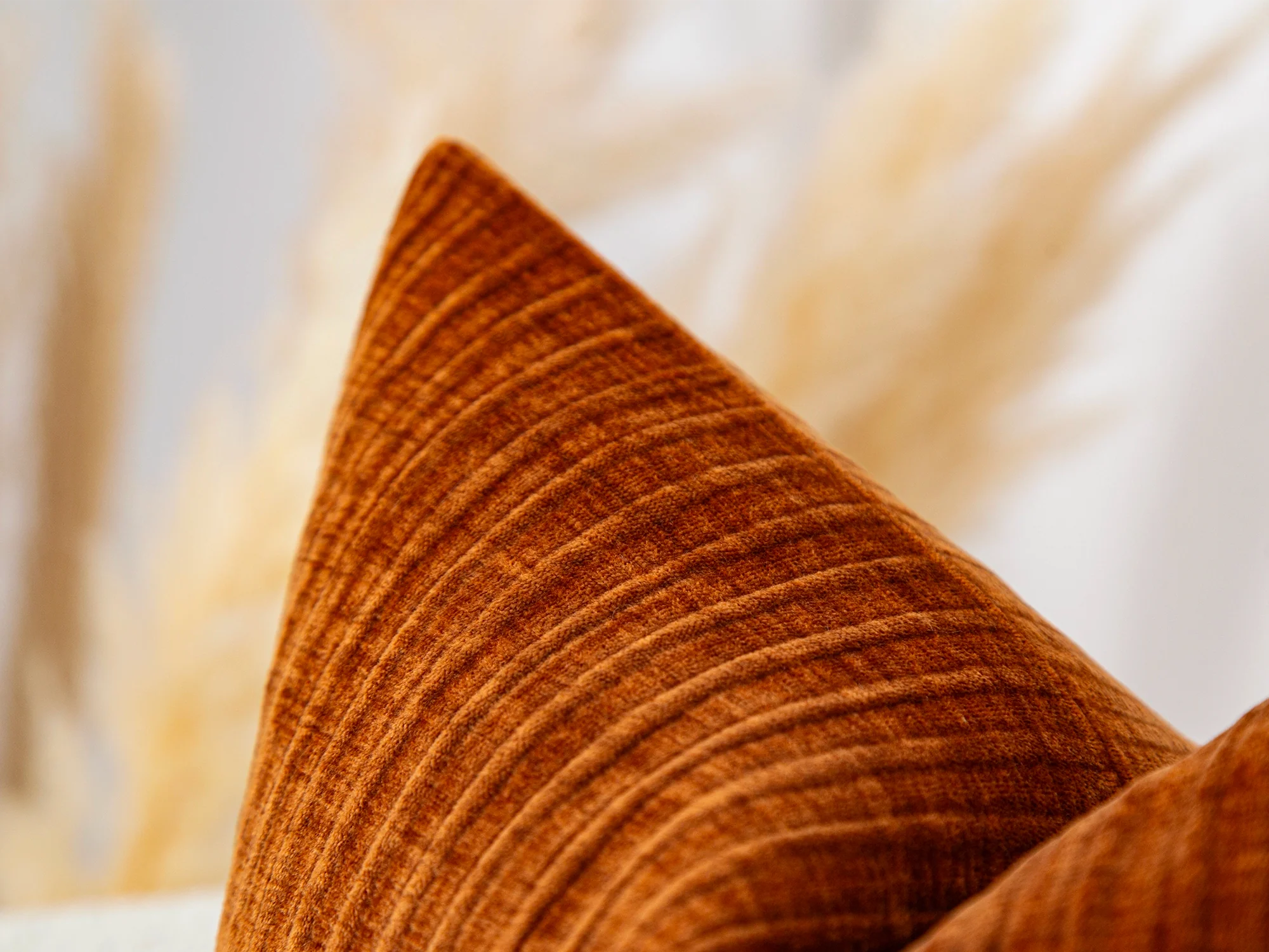 Burnt Orange Corduroy Pillow Cover