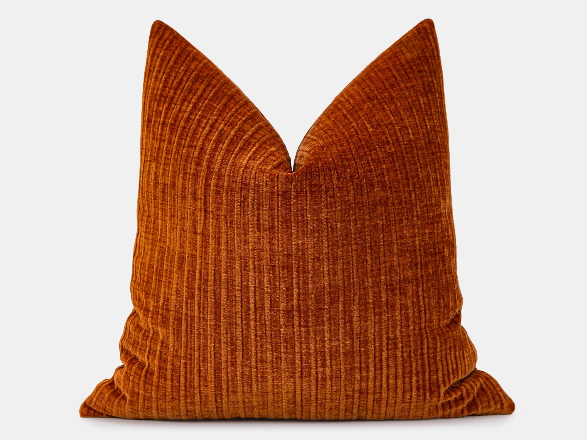 Burnt Orange Corduroy Pillow Cover