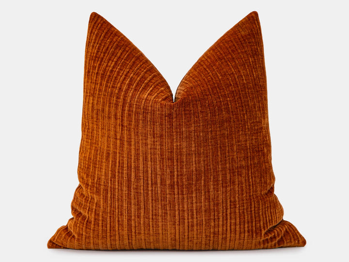 Burnt Orange Corduroy Pillow Cover
