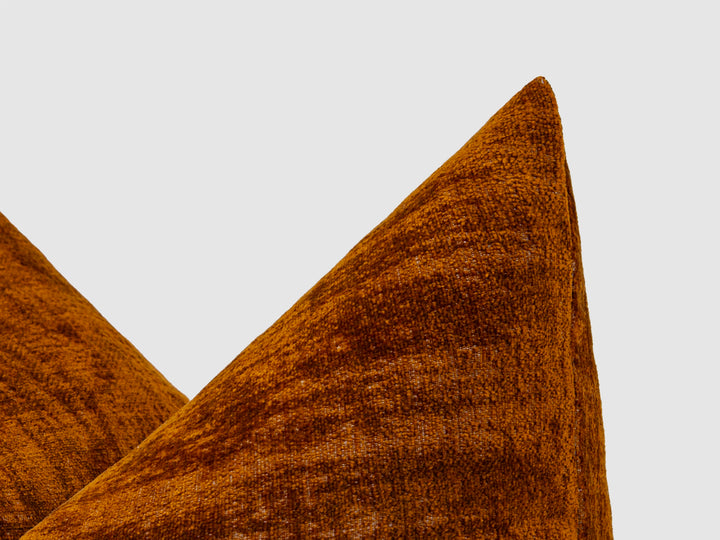 Burnt Orange Textured Pillow Cover
