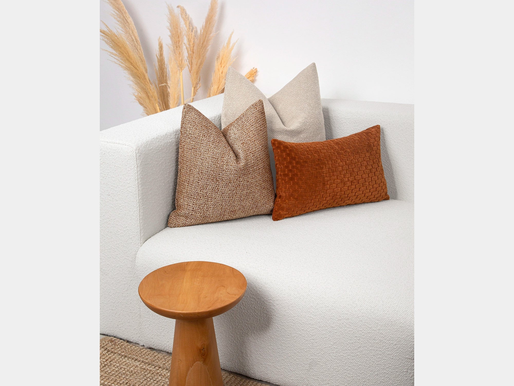 Woven Copper Textured Pillow Cover