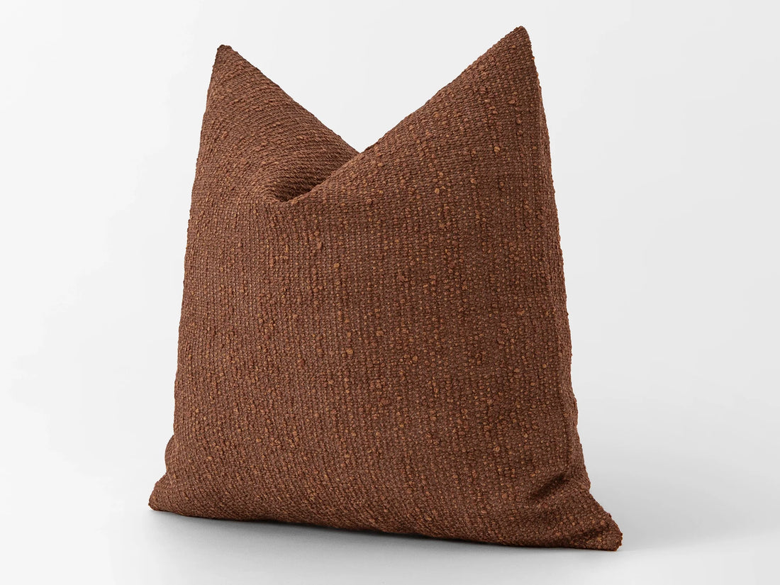 Copper Boho Boucle Pillow Cover