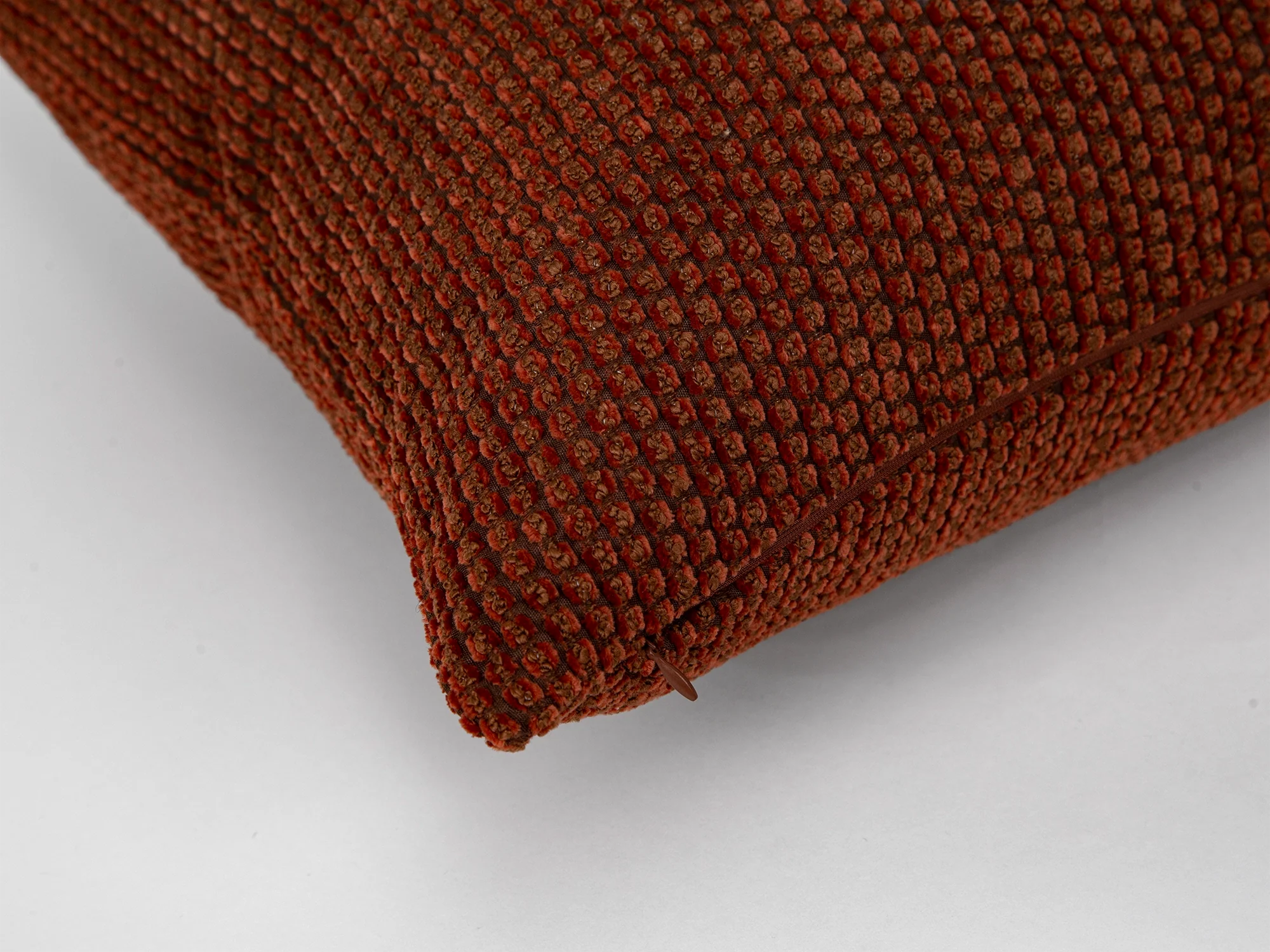 Rust Dotted Textured Pillow Cover