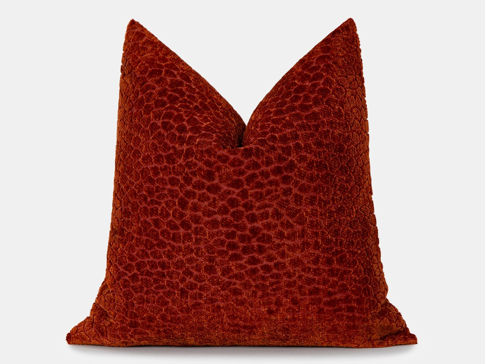 Rust Textured Pillow Cover