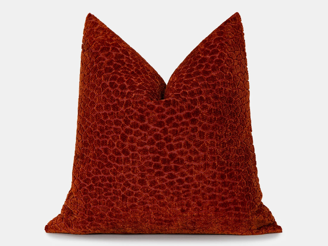 Rust Textured Pillow Cover