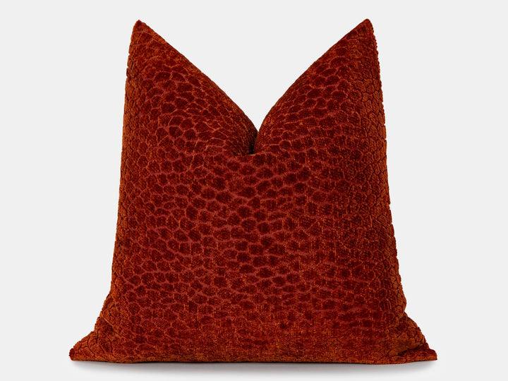 Rust Textured Pillow Cover
