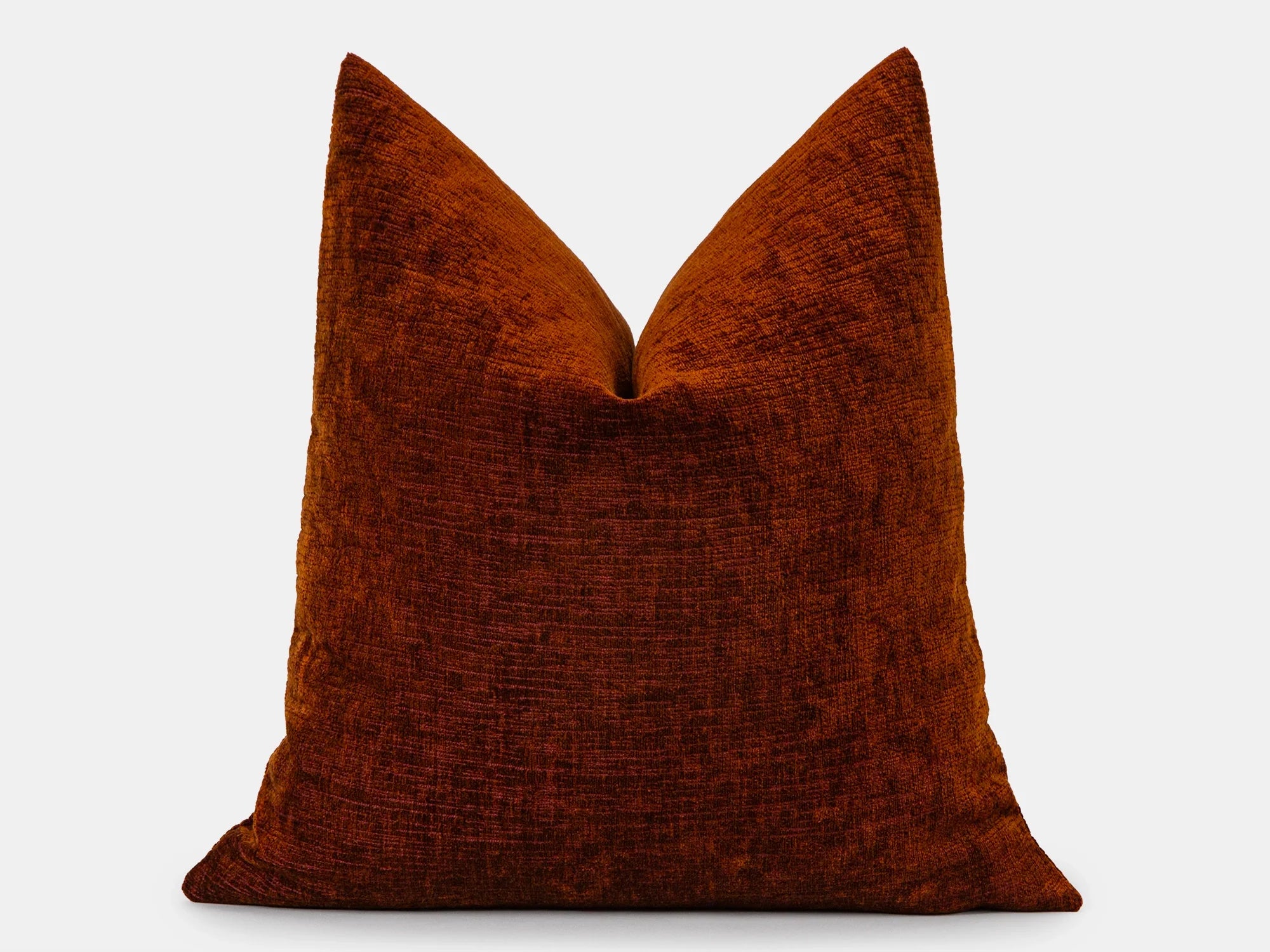 Rust Textured Throw Pillow Cover