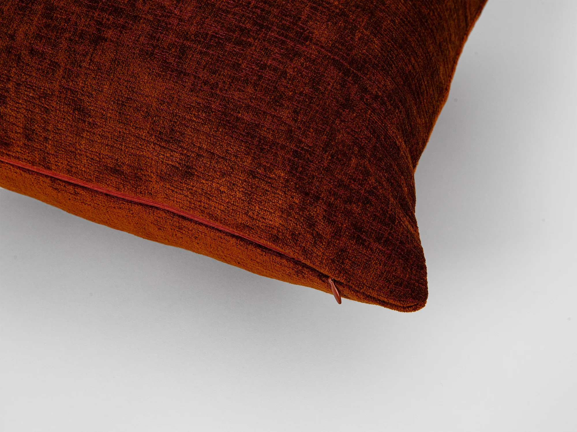 Rust Textured Throw Pillow Cover