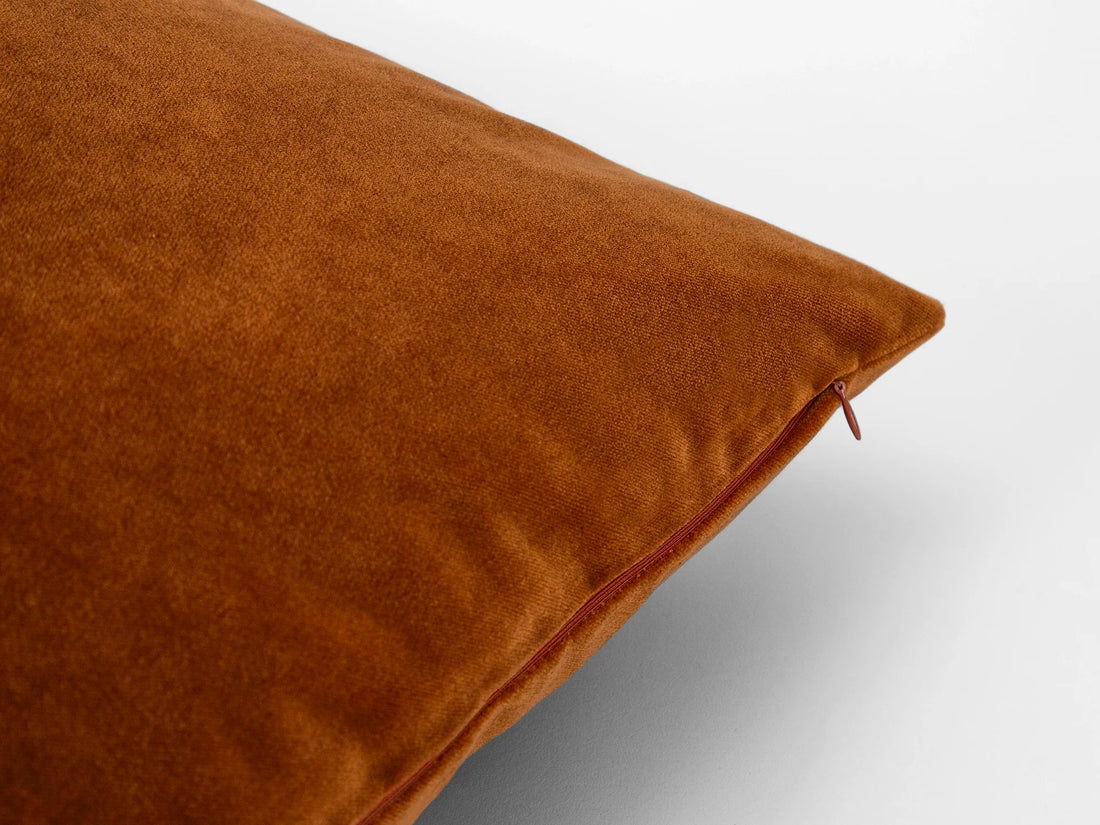 Rust Orange Velvet Pillow Cover