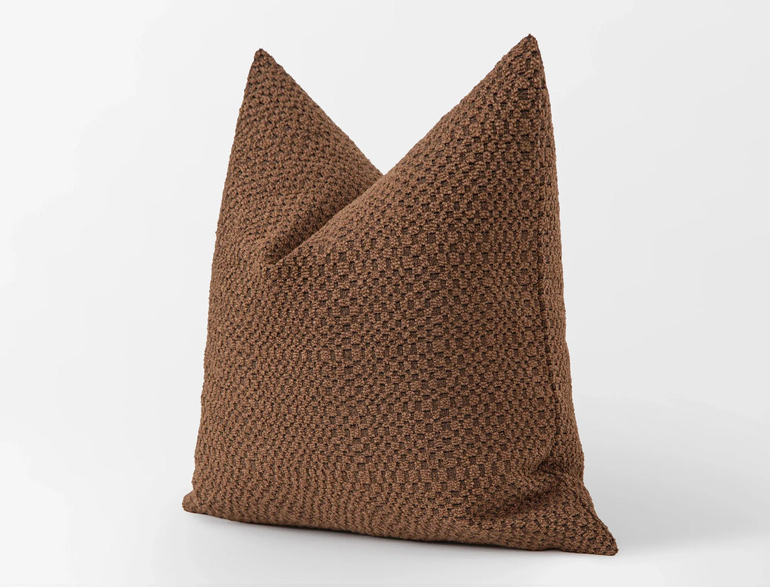 Saddle Brown Tactile Pillow Cover - District