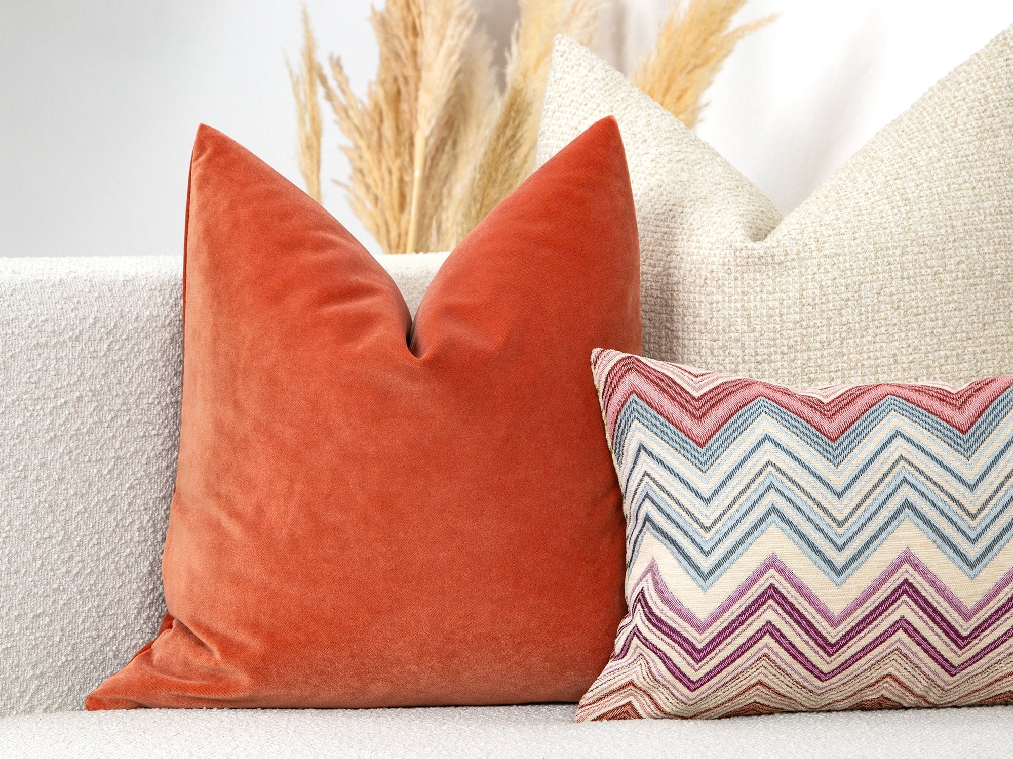 Salmon Velvet Pillow Cover