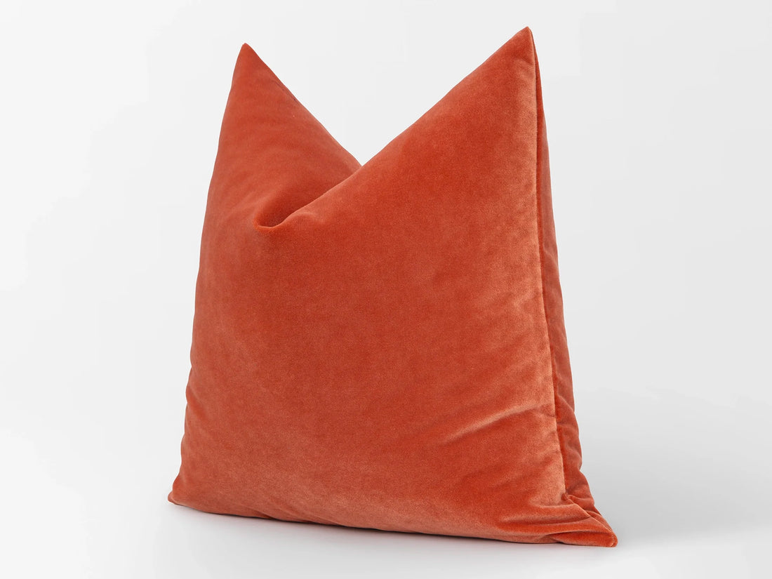 Salmon Velvet Pillow Cover