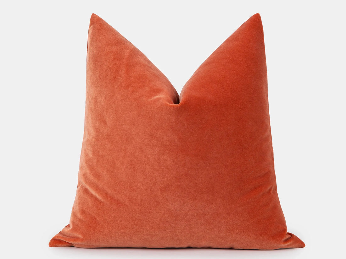 Salmon Velvet Pillow Cover