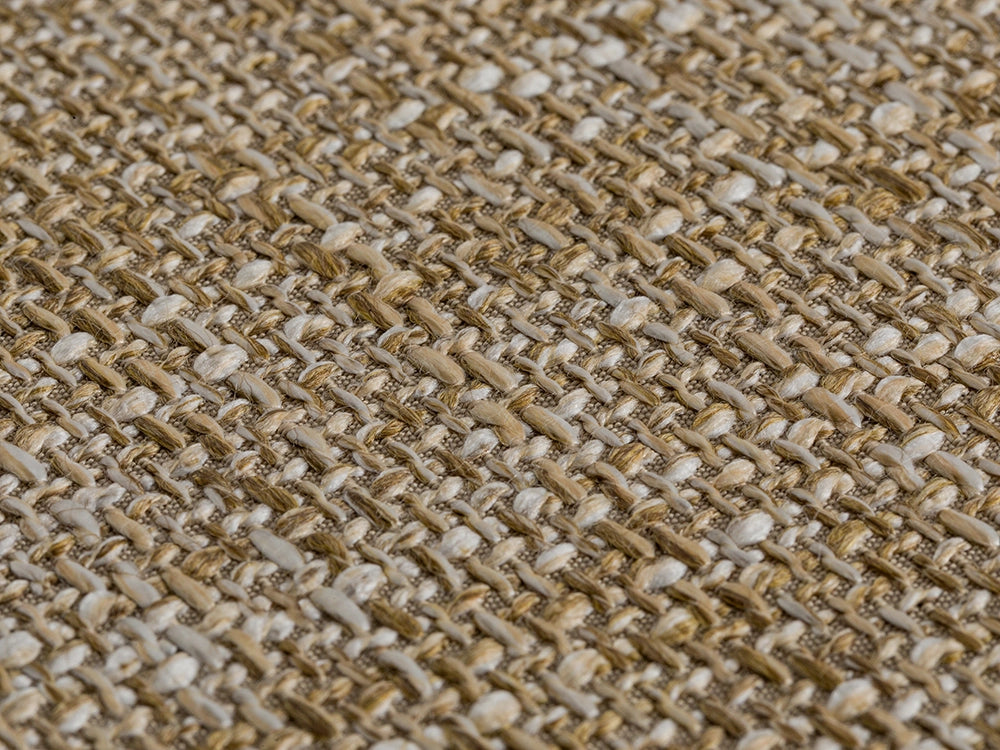 Sand Beige Woven Upholstery Fabric - Linen Look