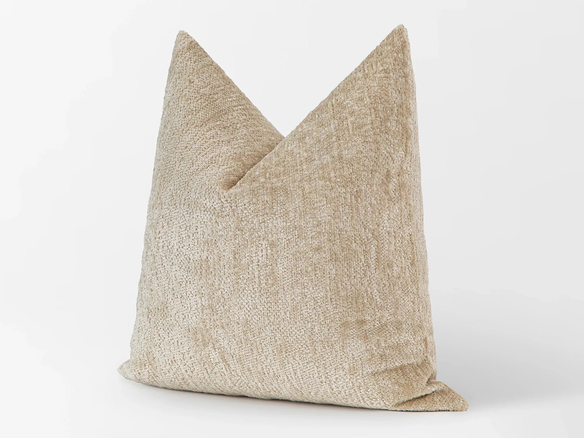 Sand Beige Textured Pillow Cover