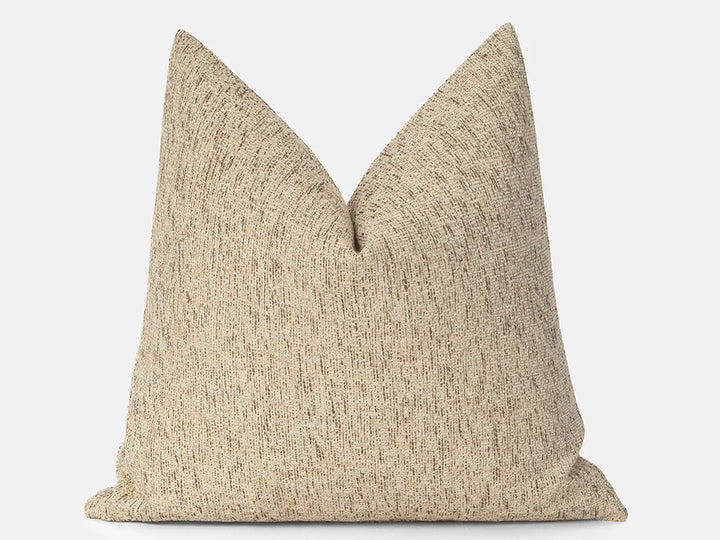 Sandy Beige Linen Pillow Cover - Woven & Earthy