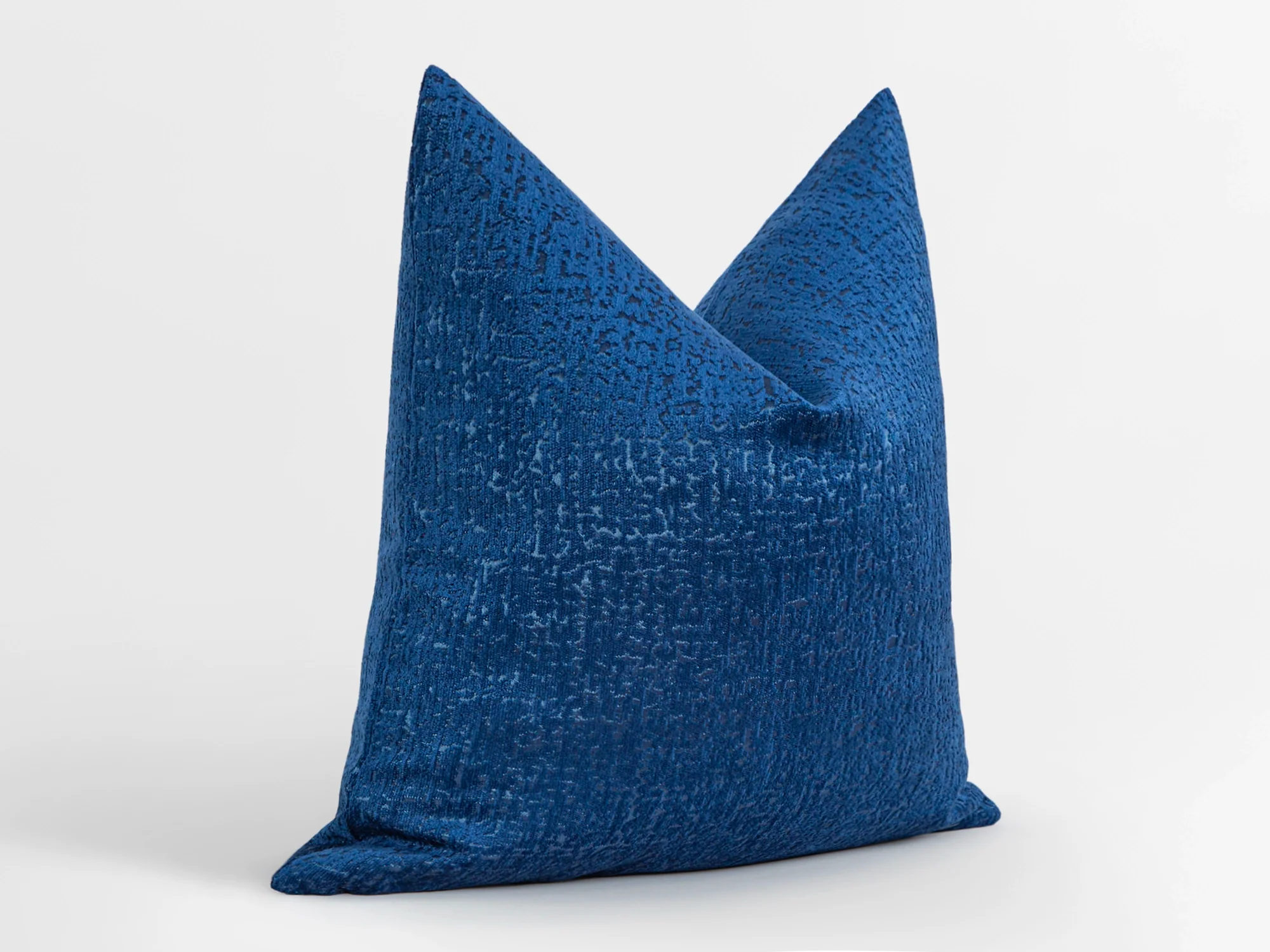 Sax Blue Woven Pillow Cover