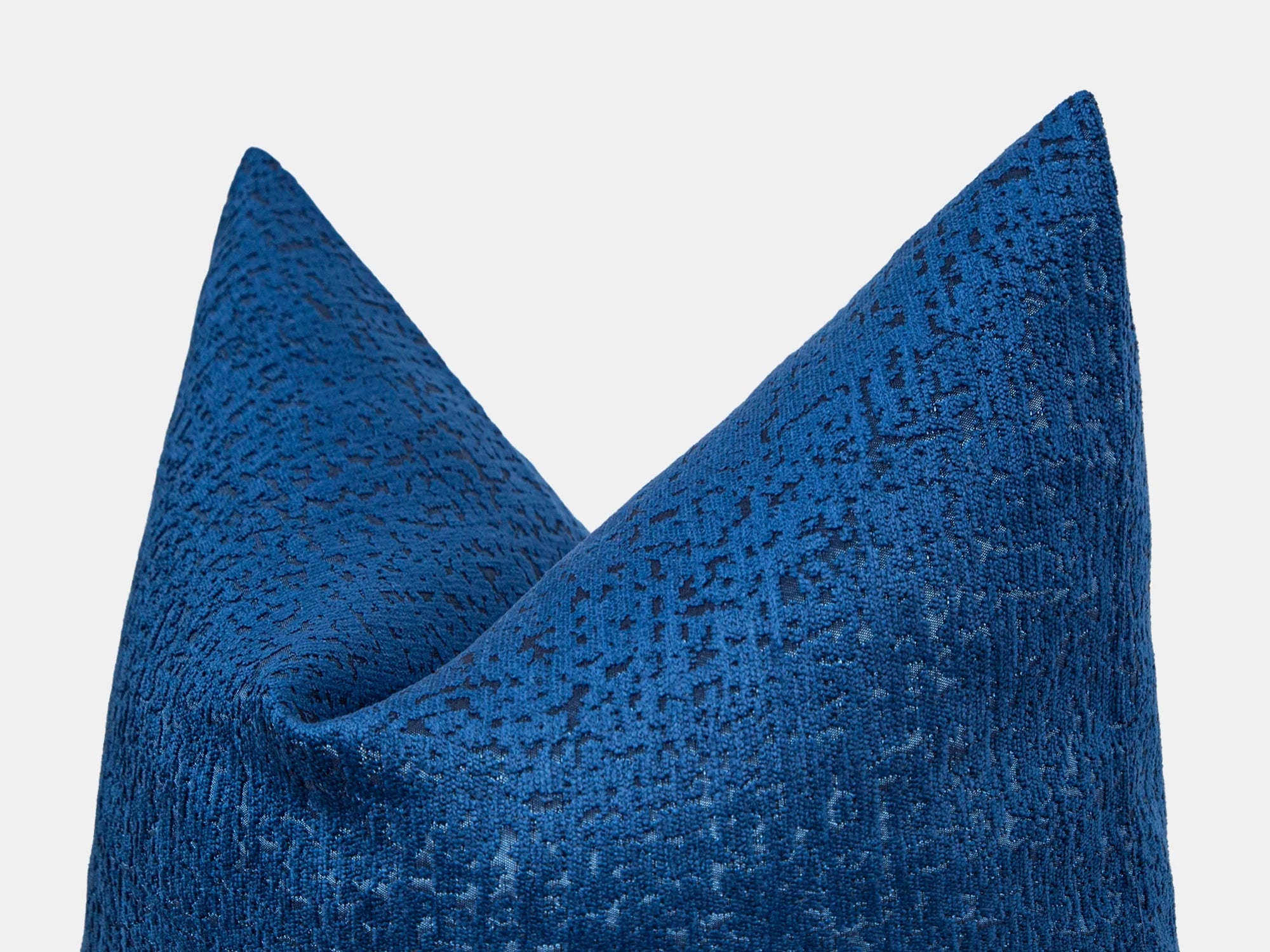 Sax Blue Woven Pillow Cover