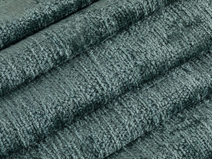 Sea Blue Chenille Upholstery Fabric - Textured & Silky