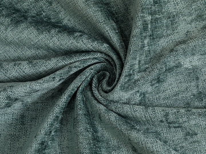 Sea Blue Chenille Upholstery Fabric - Textured & Silky