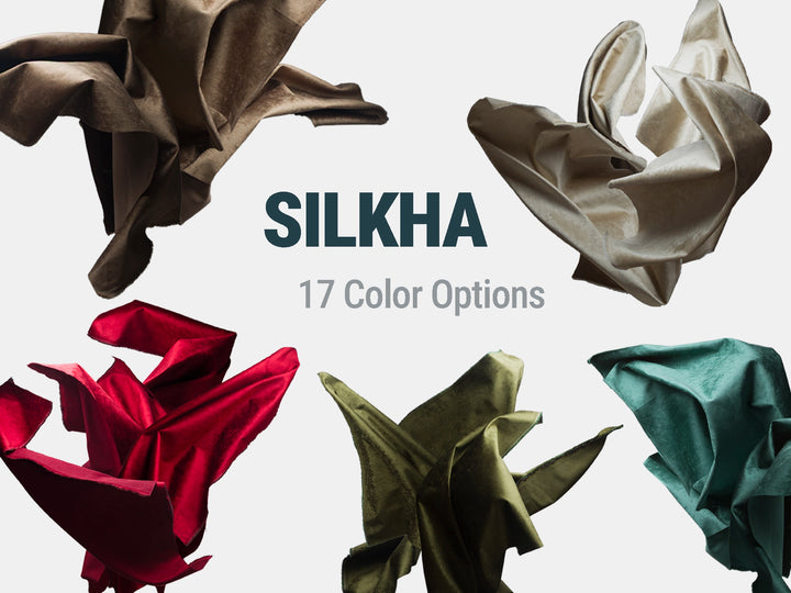 Silky Textured Upholstery Fabrics - 17 Color Options | Silkha