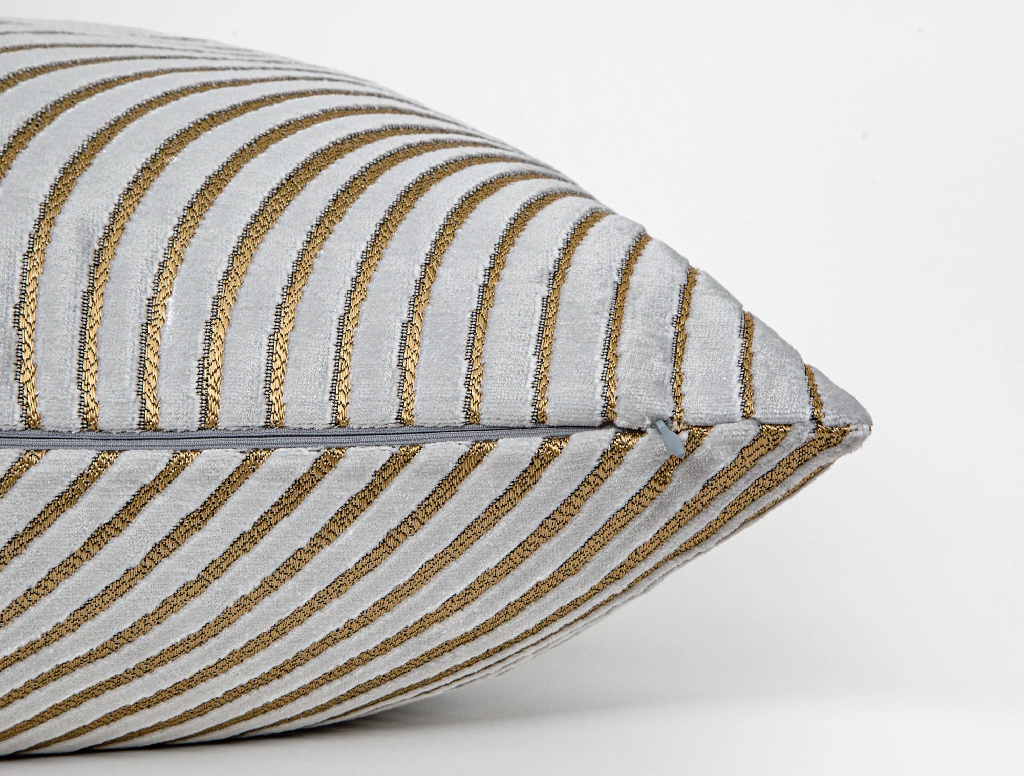 Silver Cut Velvet Luxury Pillow Cover