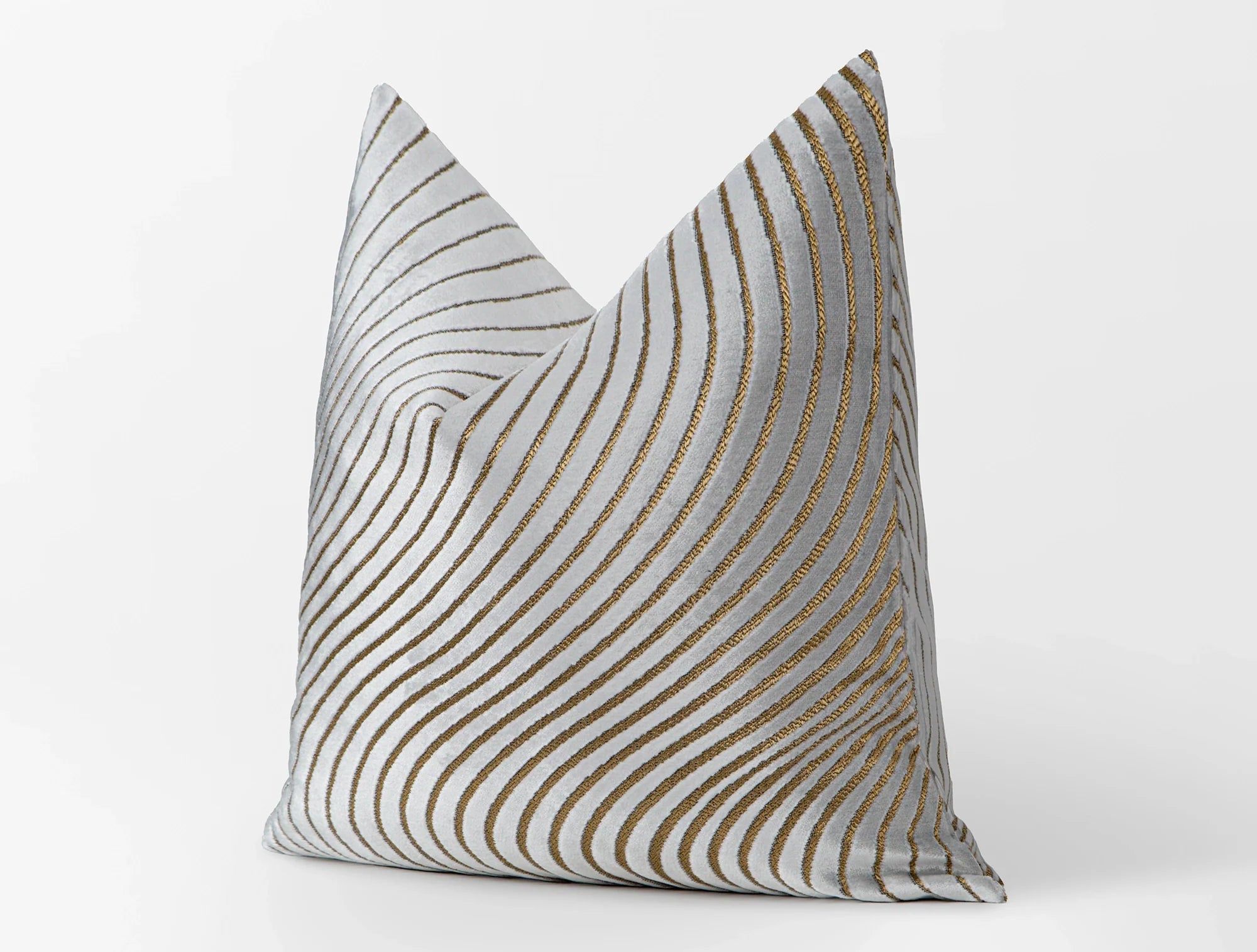 Silver Cut Velvet Luxury Pillow Cover