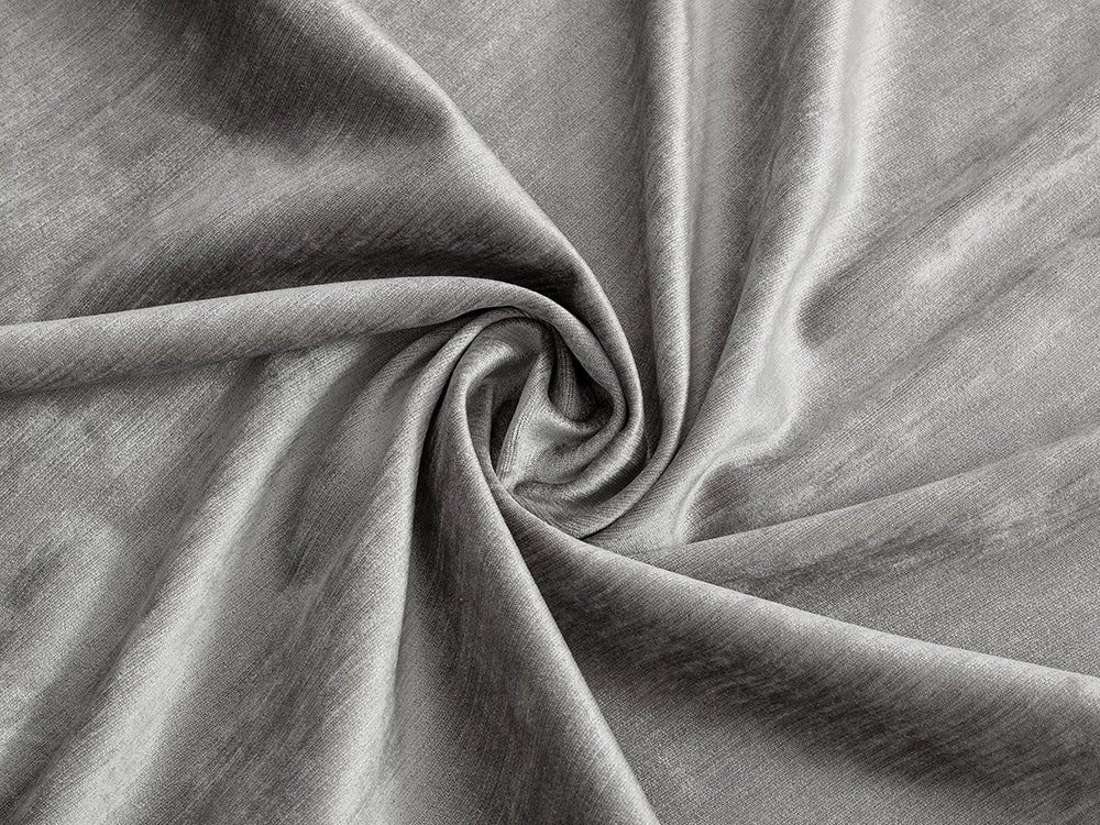 Silver Silky Upholstery Fabric - Luxury & Soft