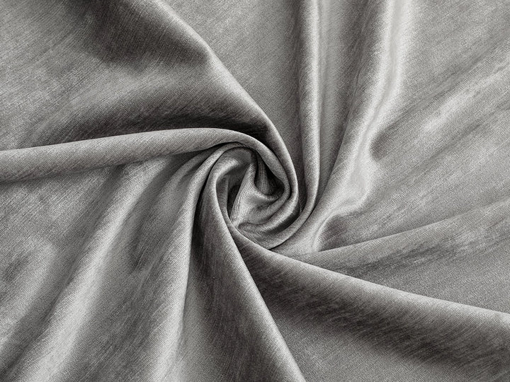 Silver Silky Upholstery Fabric - Luxury & Soft