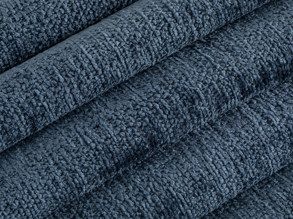 Sky Blue Chenille Upholstery Fabric - Textured & Silky