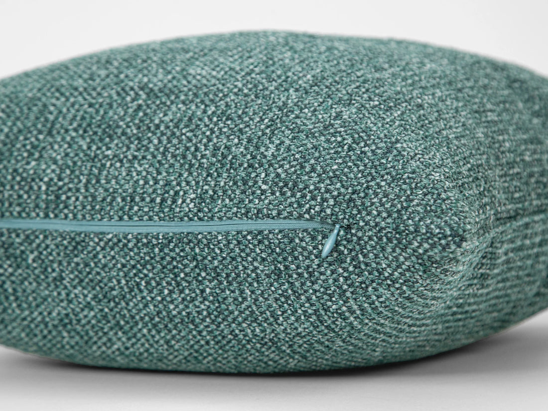 Teal Textured Striped Pillow Cover