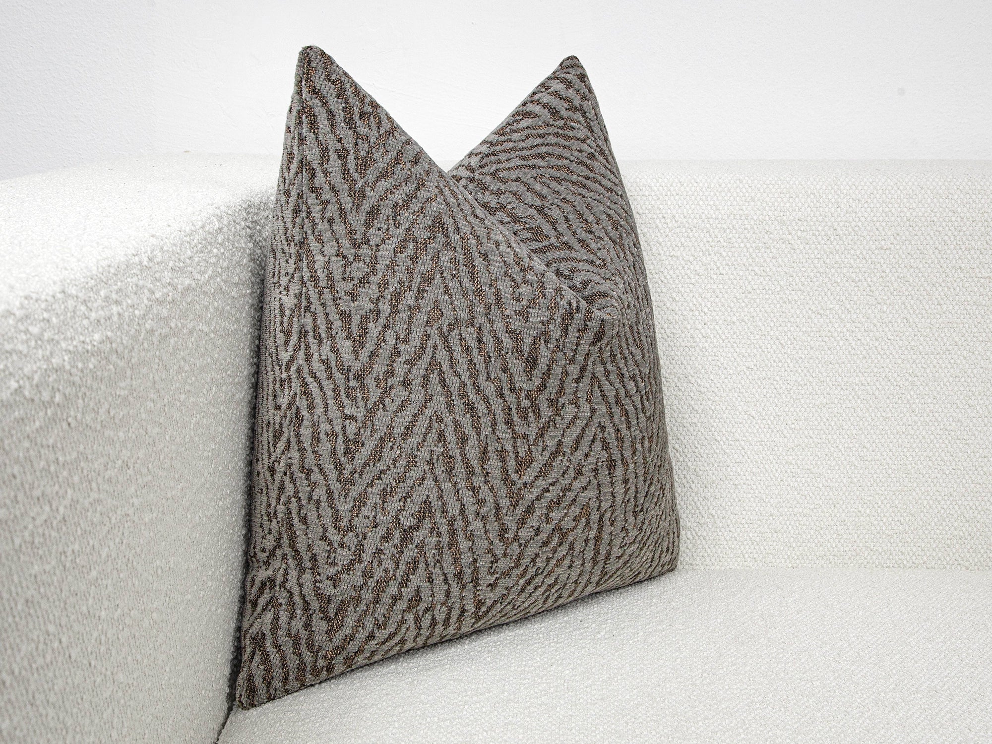 Taupe Gray Chevron Pillow Cover