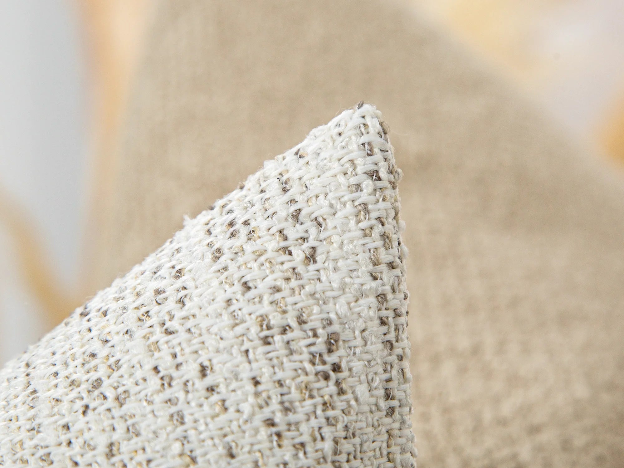 Ivory Beige Speckled Woven Pillow Cover